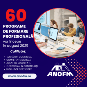 60 programe de formare profesională vor începe în august 2025, la nivel național