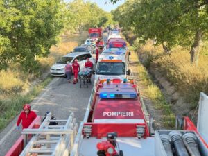 Accident rutier grav între un autocar și un autoturism în județul Botoșani