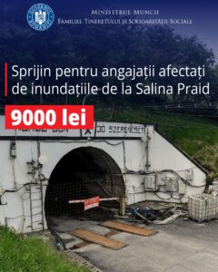 Guvernul României intervine pentru sprijinirea angajaților afectați de inundațiile de la Salina Praid