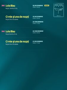 Spectacolele TNRS pentru decembrie si ianuarie