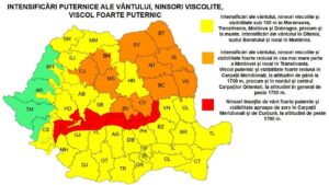 Cod roșu de ninsori la munte