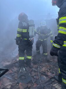 Incendiu la o casă de locuit