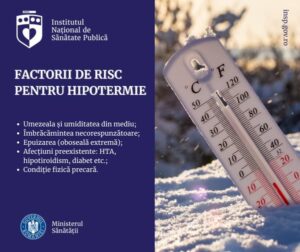 Pentru prevenirea efectelor negative ale temperaturilor scăzute, INSP – Institutul Național de Sănătate Publică vă recomandă: