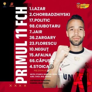 FCH – Primul 11 FCH în ultimul meci din grupa D