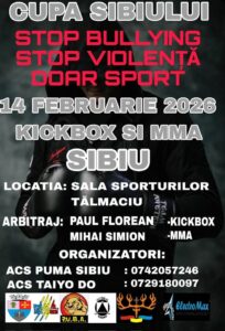 Tălmaciu găzduiește Cupa Sibiului la Kickbox și MMA. Primarul Ioan Oancea: „Spunem STOP bullying-ului și STOP violenței!”