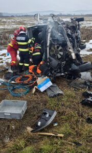 ISU Sibiu intervine de urgență pe DN 1 între localitățile Săcel și Săliște la un accident rutier – Foto – ACTUALIZARE