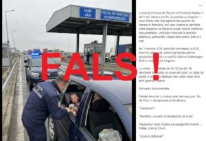 Relatare falsă distribuită în mediul online