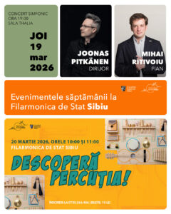 Joonas Pitkänen și Mihai Ritivoiu, invitați pe scena Filarmonicii de Stat Sibiu
