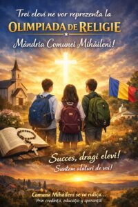 Trei elevi din Mihăileni reprezintă comuna la Olimpiada de Religie