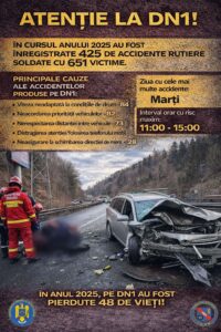 ACȚIUNI ALE POLIȚIȘTILOR PE DN 1 PENTRU CREȘTEREA SIGURANȚEI RUTIERE
