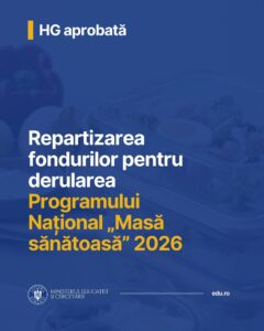 Programul “Masă Sănătoasă” merge mai departe