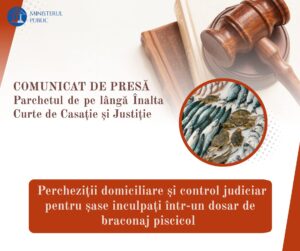 Percheziții domiciliare și control judiciar pentru 6 persoane