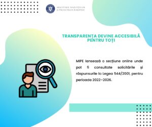 MIPE pune la dispoziția cetățenilor toate solicitările de informații de interes public și răspunsurile oferite, din 2022 până în februarie 2026