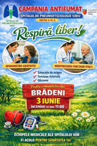 Campania „Respiră liber” ajunge la Brădeni: spirometrii gratuite pentru depistarea afecțiunilor respiratorii