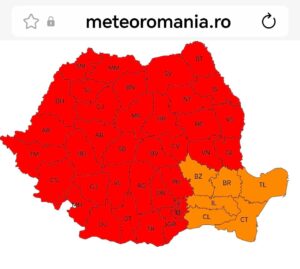 INFORMARE METEOROLOGICĂ – CANICULĂ ȘI DISCONFORT TERMIC EXTREM