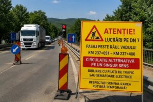 DRDP Craiova – Restricții de circulație pe DN7, pe pasajul peste calea ferată