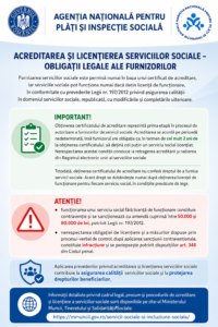 Acreditarea și licențierea serviciilor sociale – obligații legale ale furnizorilor