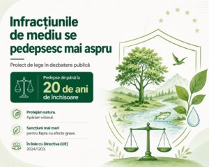 Ministerul Mediului a pus în transparență proiectul de lege care înăsprește sancțiunile pentru infracțiunile de mediu