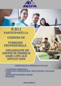 9.911 participanţi la cursurile organizate de ANOFM în primele șase luni ale anului 2026