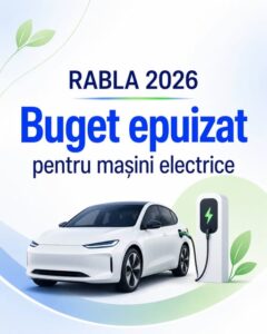 Fondurile alocate autovehiculelor electrice prin Programul Rabla Auto 2026 au fost epuizate în 10 zile de la lansare