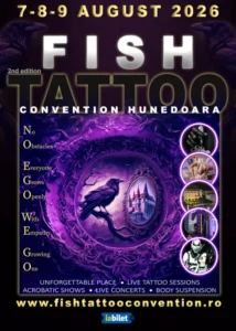 7, 8 și 9 august. Fish Tattoo Convention Hunedoara 2026 – Ediția a II-a