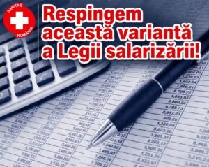 SANITAS respinge ultima variantă a Legii salarizării: problemele de fond au rămas nerezolvate