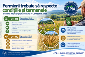 Fermierii trebuie să respecte condițiile și termenele aferente intervențiilor accesate în Campania 2026