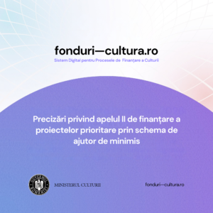 Precizări privind apelul II de finanțare a proiectelor prioritare prin schema de ajutor de minimis