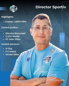 Dorin Zotincă în rolul de Director Sportiv al AFVC
