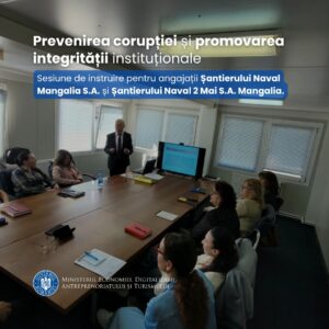 MEDAT a organizat o activitate de prevenire a corupției la Șantierul Naval Mangalia și Șantierul Naval 2 Mai Mangalia